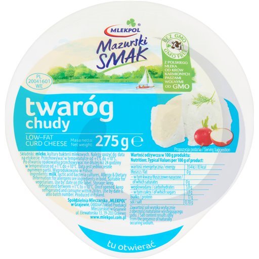 Mlekpol Mazurian Smaak Magere Kwark 275g