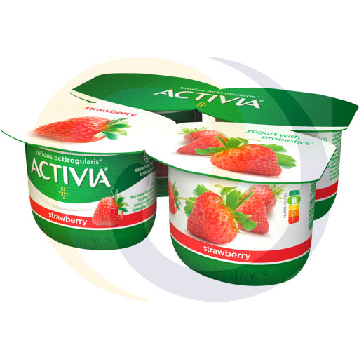 ACTIVIA MULTIPACK 4x120g Aardbei met probiotica Danone