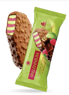 RUD Millennium pistache-framboos ijs 80g