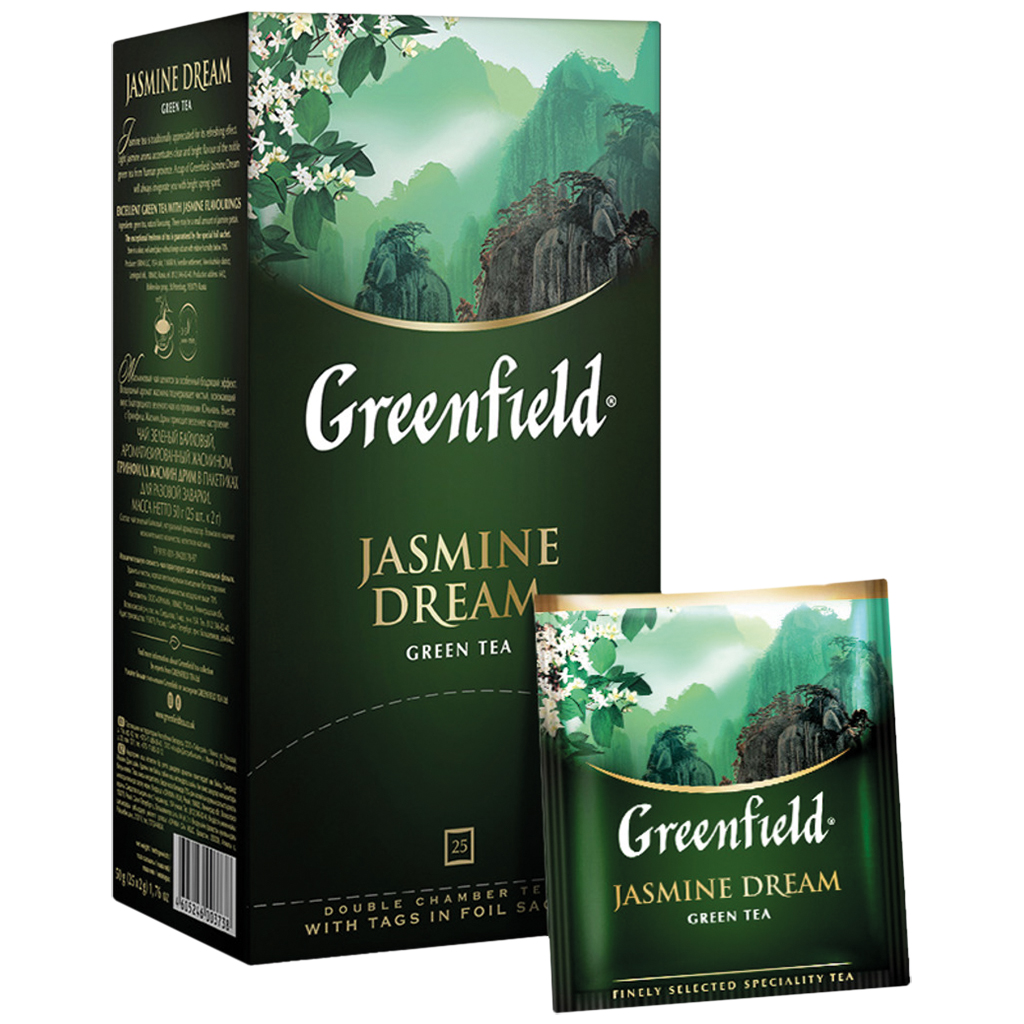 Чай зелёный "Greenfield Jasmine Dream", аромат.-жасмин, 25х2г