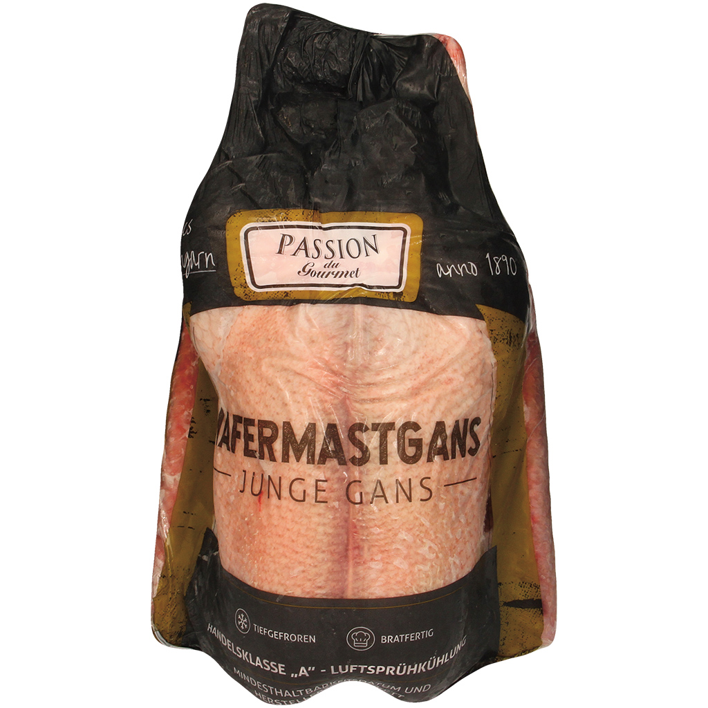 Молодой гусь, готовый к запеканию, с потрохами, замороженный