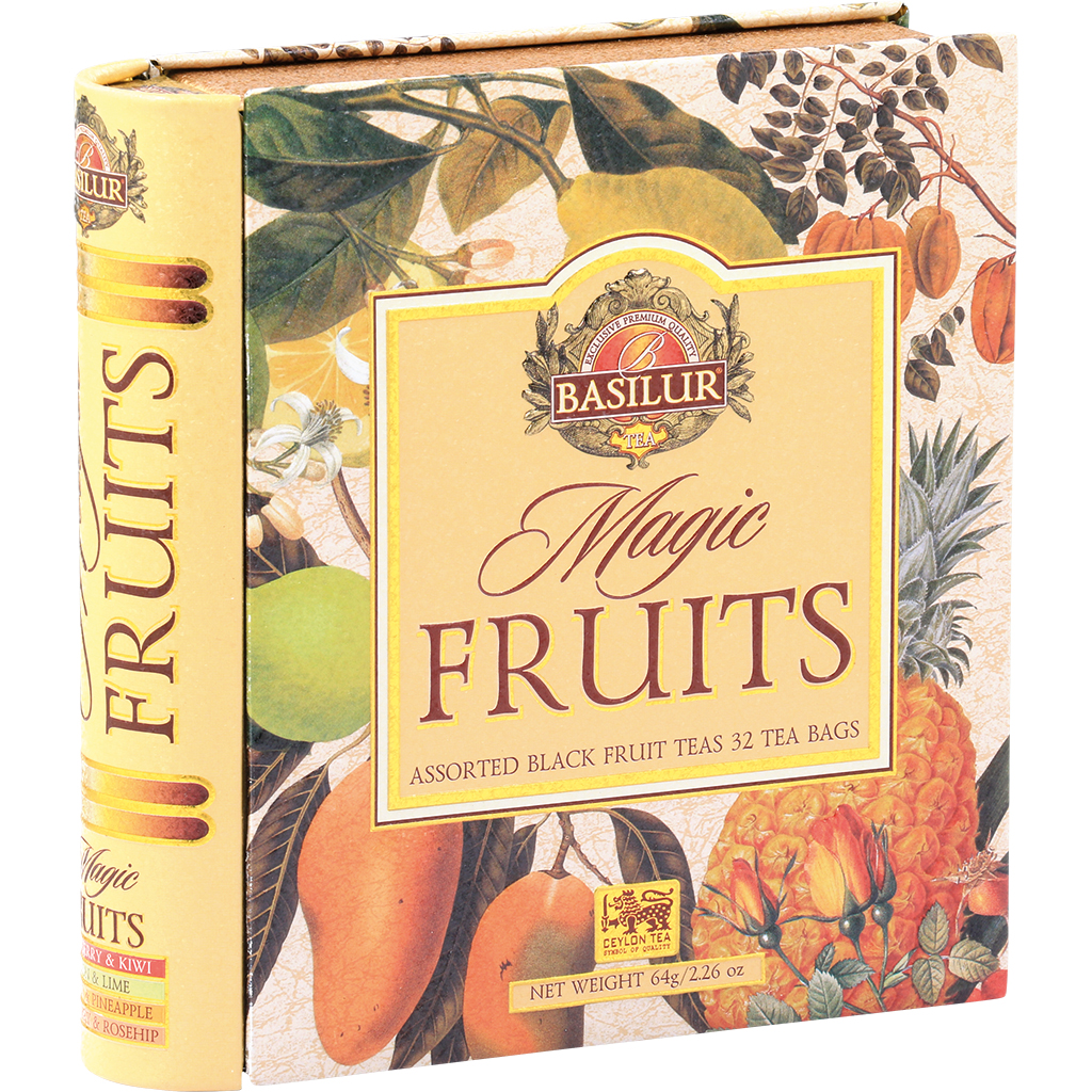 Theemelange van 4 soorten Zwarte Ceylon Thee "Basilur Magic Fruits Black"