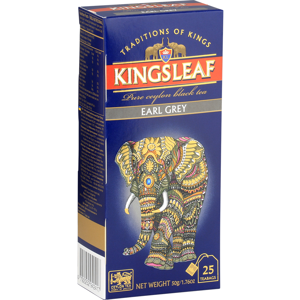 "Kingsleaf Earl Grey" Zwarte ceylonthee, gearomatiseerd