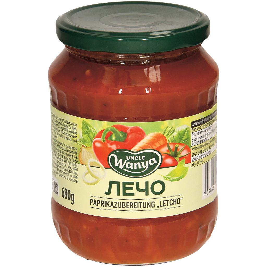 Paprikaproduct "Letcho", gepasteuriseerd.