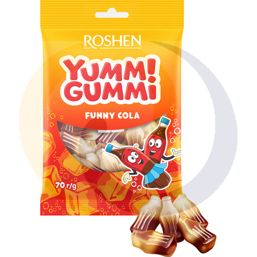 Yummi Gummi Funny Cola jelly snoepjes 70g Roshen