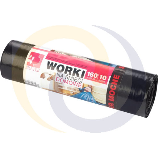 Мусорные пакеты 160л / 10шт LDPE Bratek