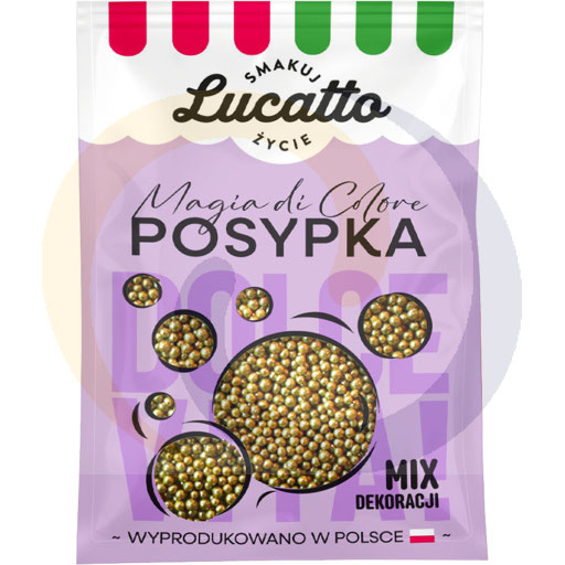 Lucatto decoratieve sprinkles gouden papaver 30g/20st Emix