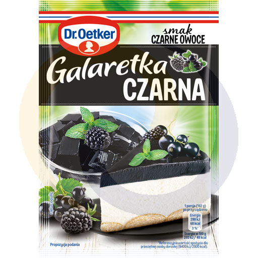 Черный фруктовый желе 70г/25шт Dr. Oetker