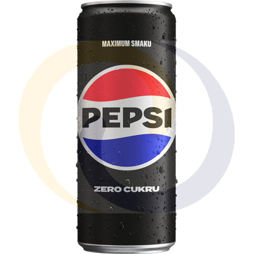 Koolzuurhoudende drank. Pepsi Zero blik 0,33l/24 stuks. DRS Pepsi
