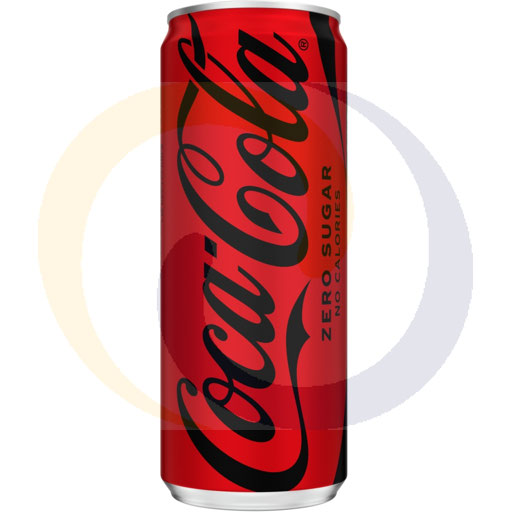 Koolzuurhoudende drank. Coca-Cola Zero blik 0,33l/24 stuks. DRS Coca-Cola