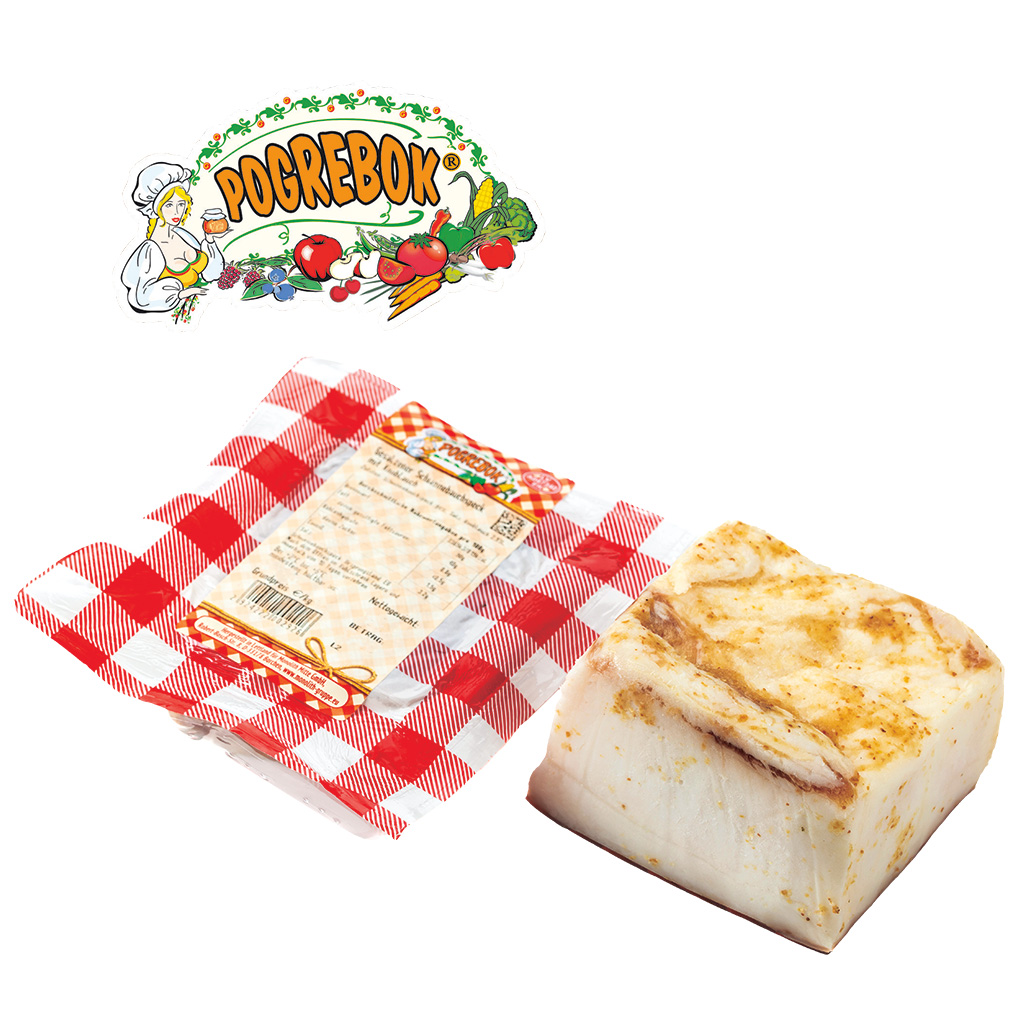 "POGREBOK" Zoute varkensbuikspek met knoflook