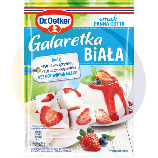 Witte jelly panna cotta 70g/25st Dr. Oetker