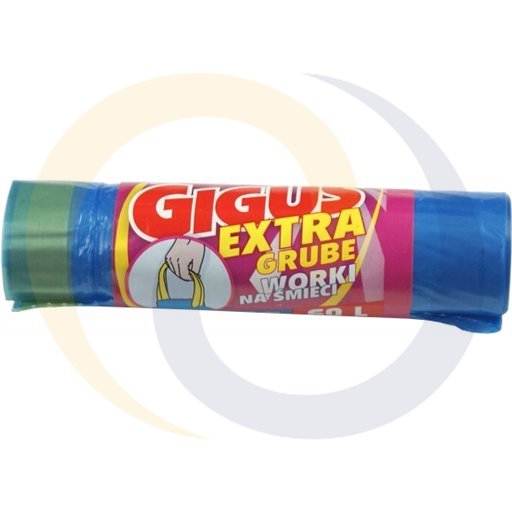 Мусорные пакеты с лента 60л A`10 Gigus