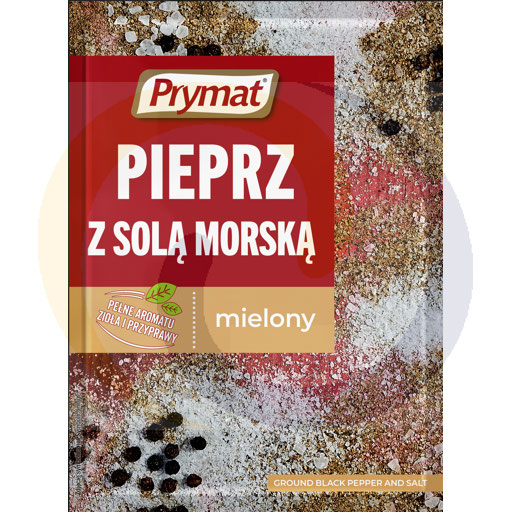 Молотый перец и морская соль, приправа 20г/25шт Prymat