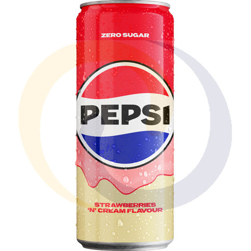 Пепси Зеро Клубничное Крем 0.33л/24 ДРС Пепси
