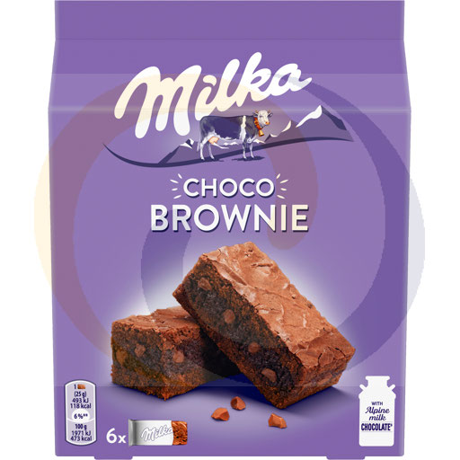Milka Шоколадные Брауни Кексы с Шоколадом и Шоколадными Кусочками 150 г (6 x 25 г)