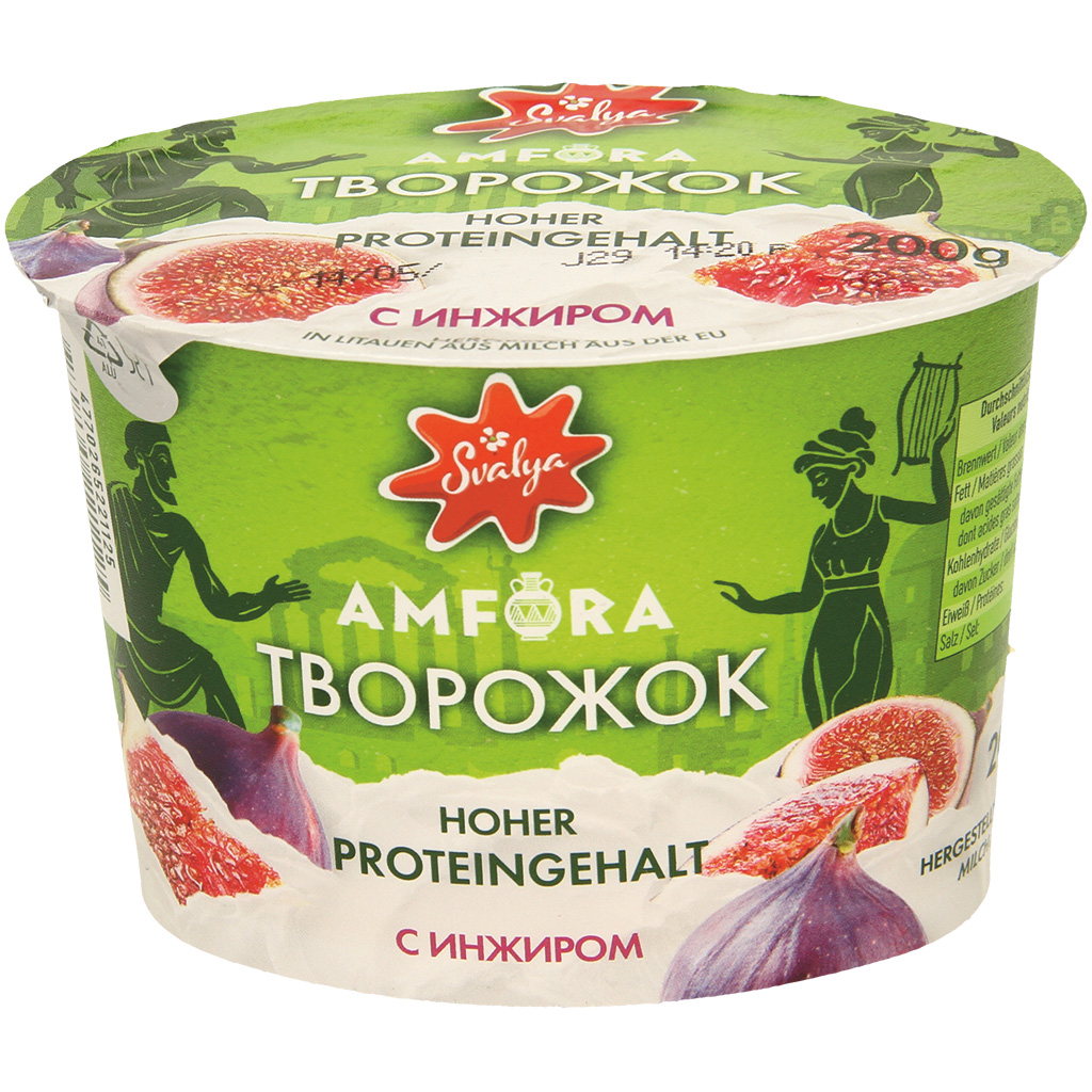 Творожок с инжиром,  высокое содержание белка, без лактозы