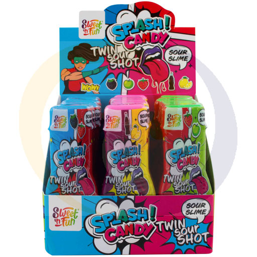Slime Splash Snoep dubbel zuur 55g Maxco