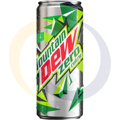 Газированный напиток. Mountain Dew zero банка 0,33л/24шт DRS Pepsi