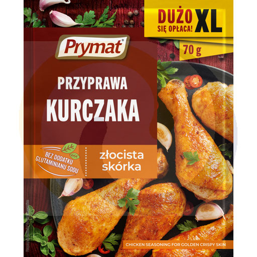Приправа Prymat для куриных и птичиных блюд для золотистой хрустящей корочки 70 г