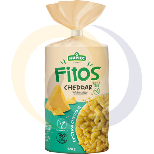 Maïswafels smaak cheddar 120g / 12stuks Kupiec
