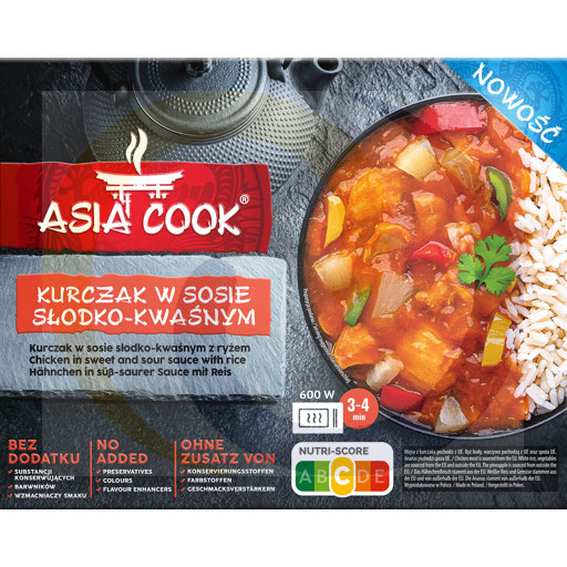 Kip Azië in zoetzure saus met rijst 400g/5st U Jędruśa