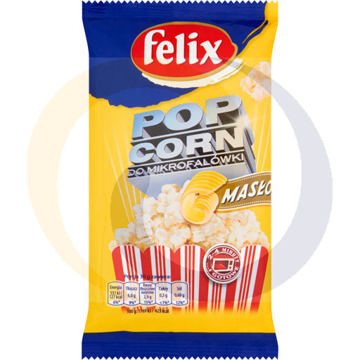 Попкорн с маслом для микроволновой печи 90 г/24 шт. Felix