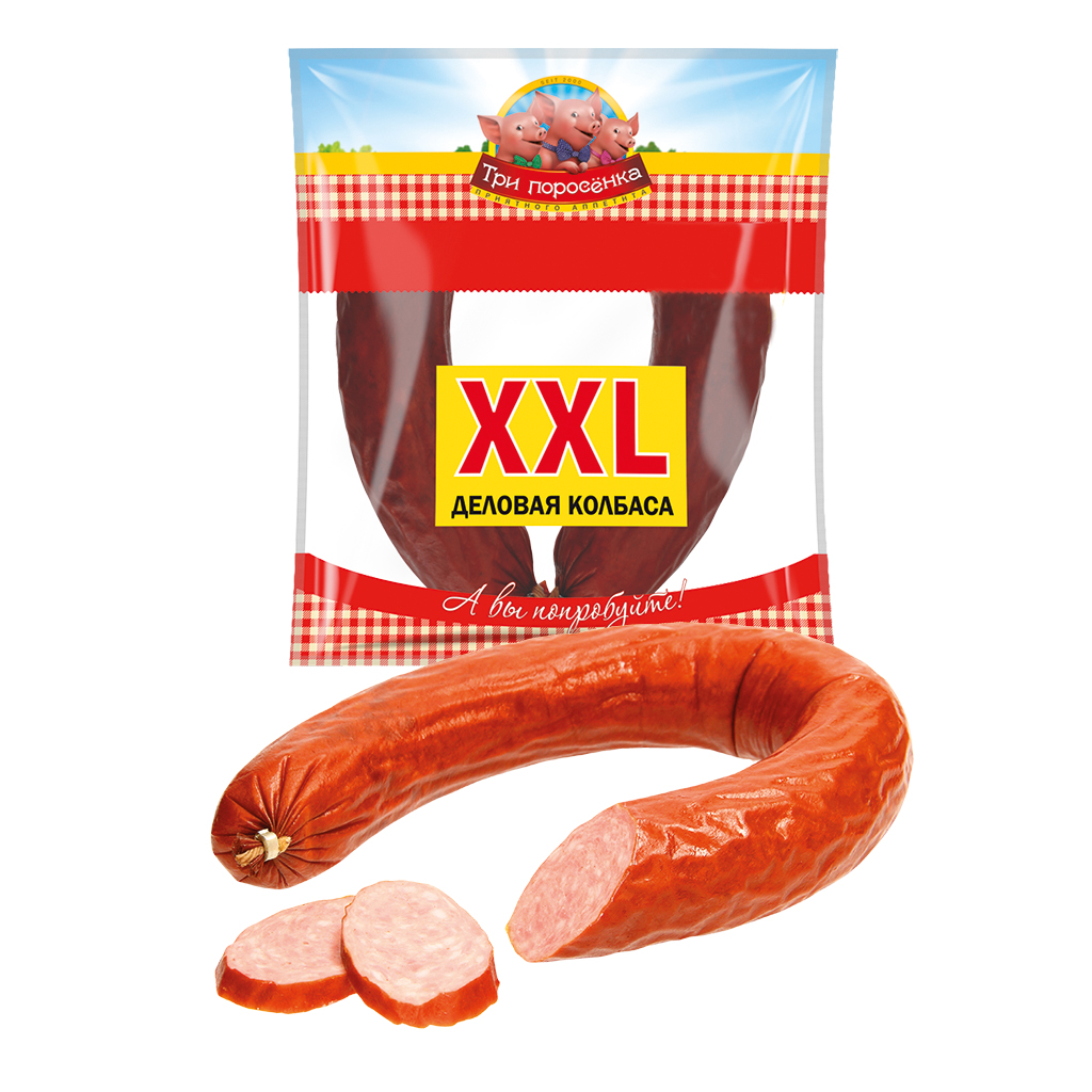 Brühworst "XXL Delowaja Kolbasa" naar Krakause stijl met drinkwater, gerookt