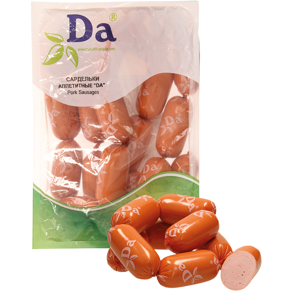 Worsten "Sardelki Appetito Da" eigen soort met drinkwater, g