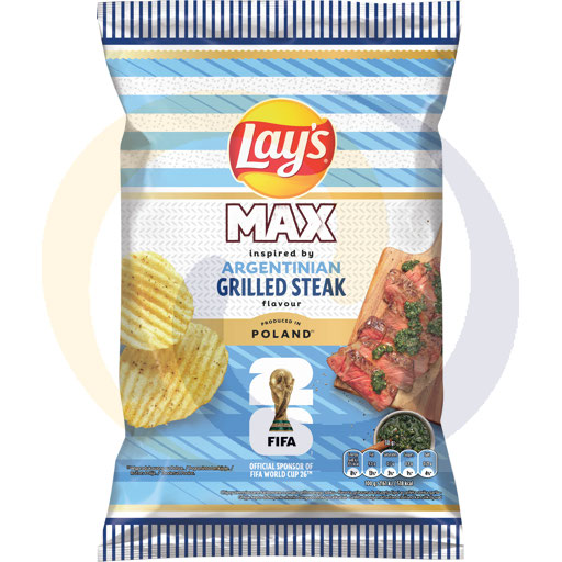 Lays Max gegrilde steak chips 120g/24st Frito Lay