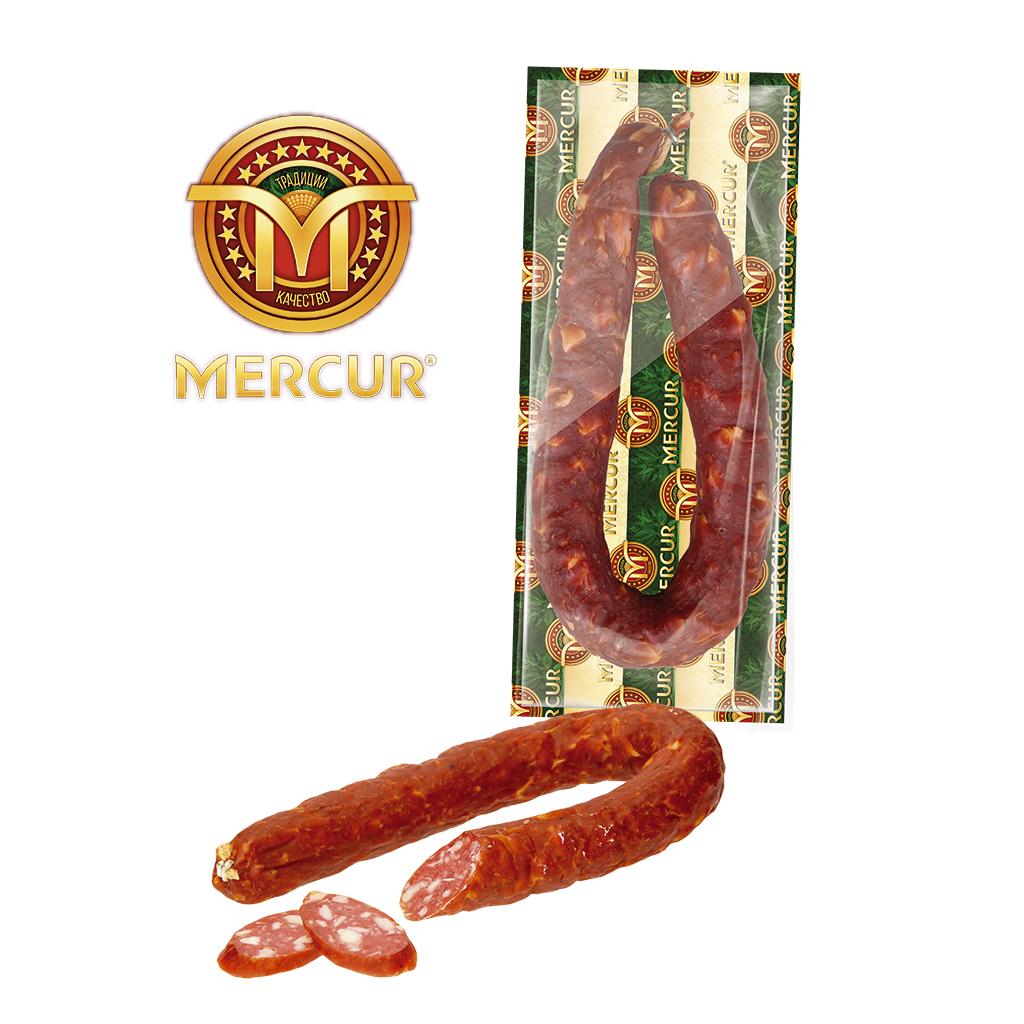 Salami grof "Mercur Minskaja Rohwurst", gerookt