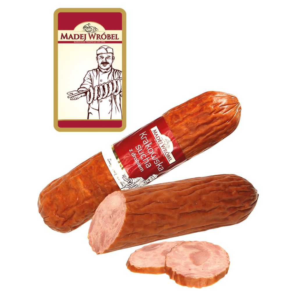 Варено-копченая колбаса из свинины и мяса индейки грубого по