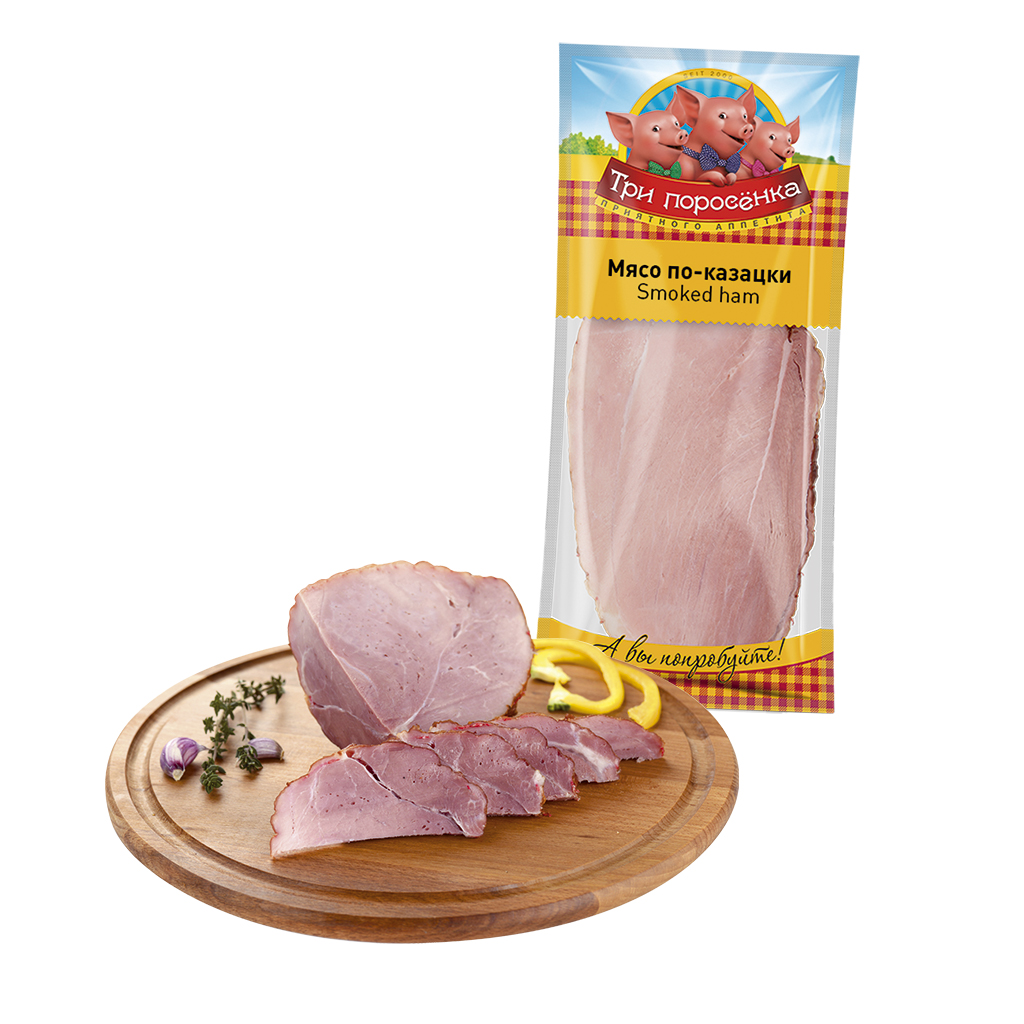 Nussschinken "Mjaso po Kasazki", gezouten en gerookt