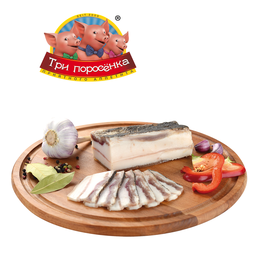 Varkensspek met peper en knoflook
