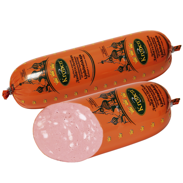 Fijngehakte kookworst "Ljubitelskaja" met grove vetstop