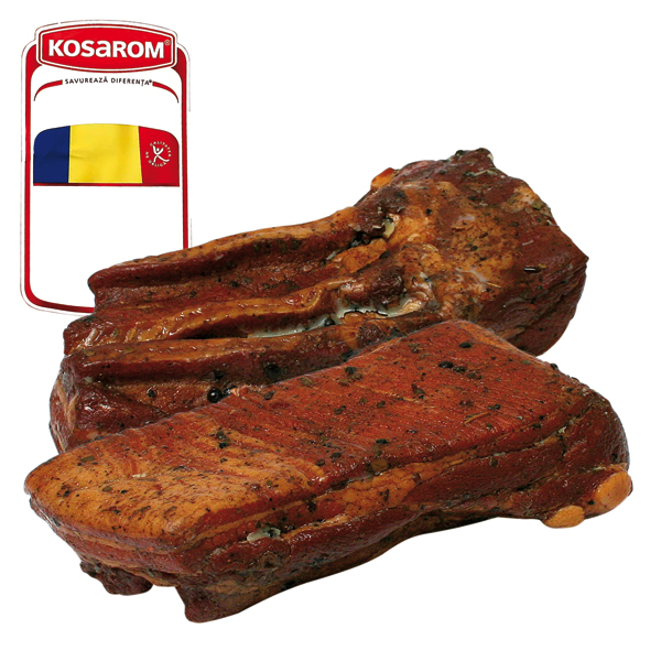 "Piept de porc afumat" - Свиное брюшко, вареное, копченое и