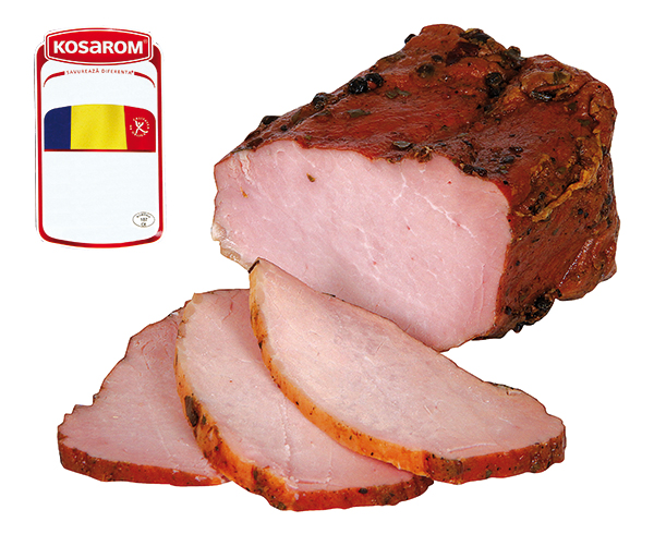 Varkenskotelet "Muschi de porc", gekookt en gerookt, naar Ro