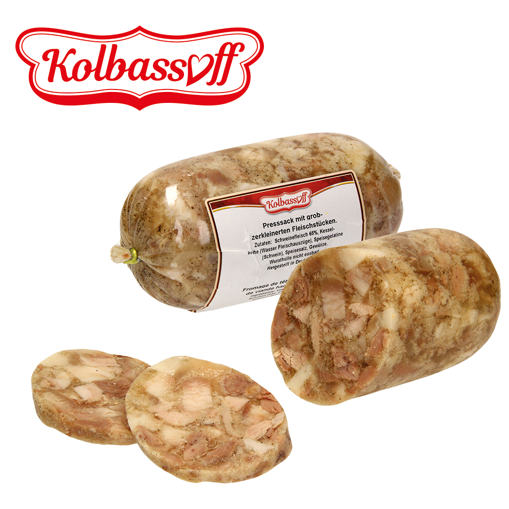 Persworst met grofgehakte stukjes vlees