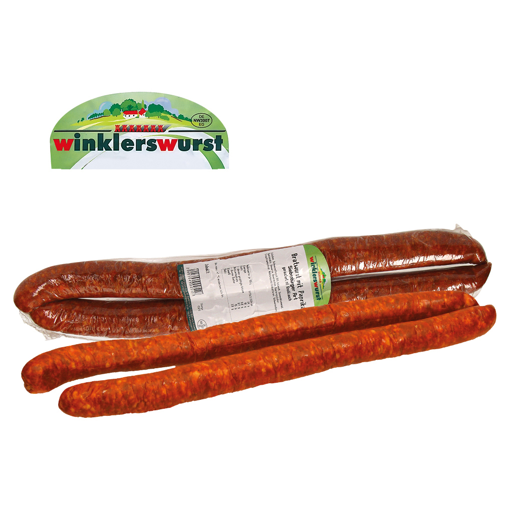 Braadworst met paprika in Siebenbürgische stijl, gerookt