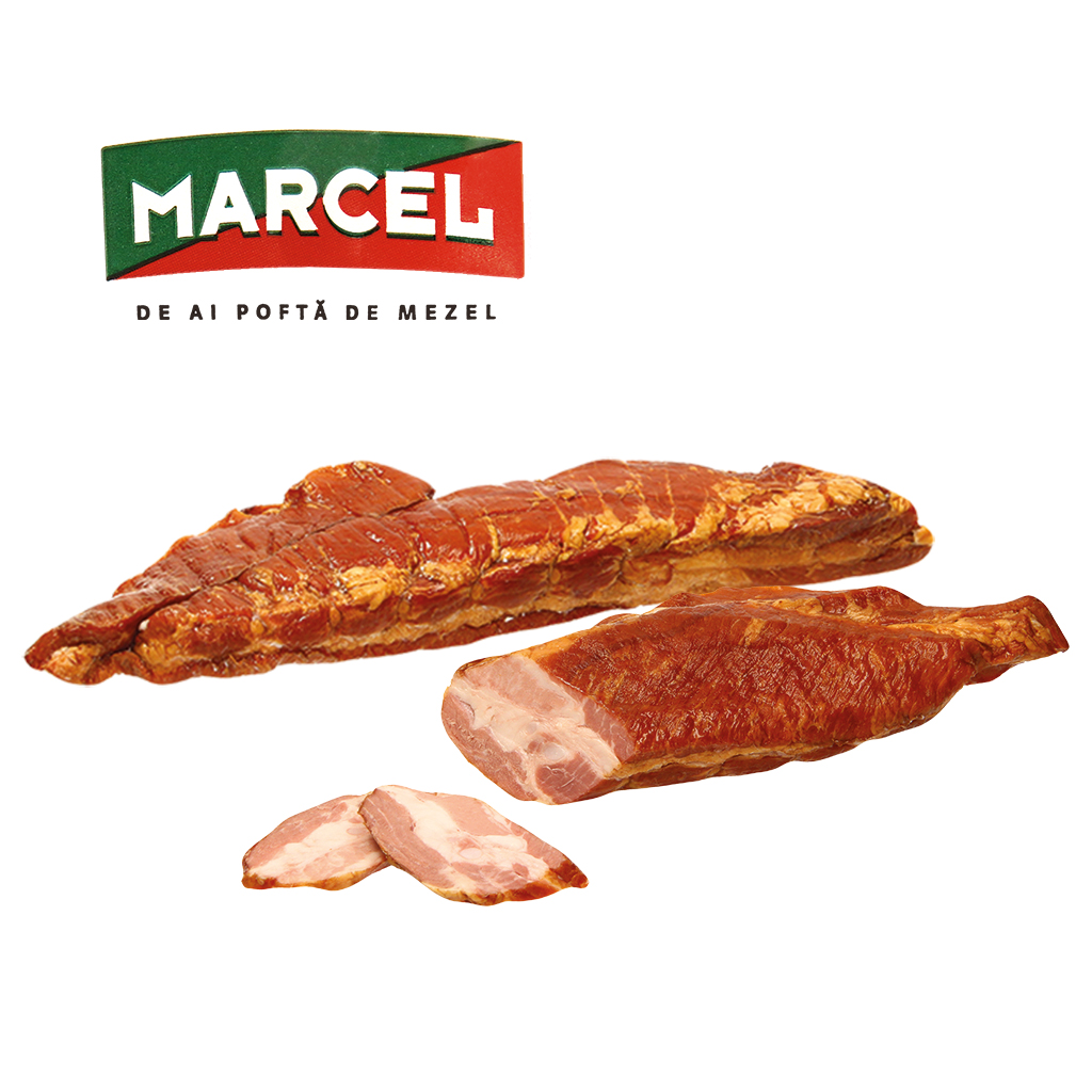 Varkensribben "Scarita piept", gezouten, gekookt en gerookt