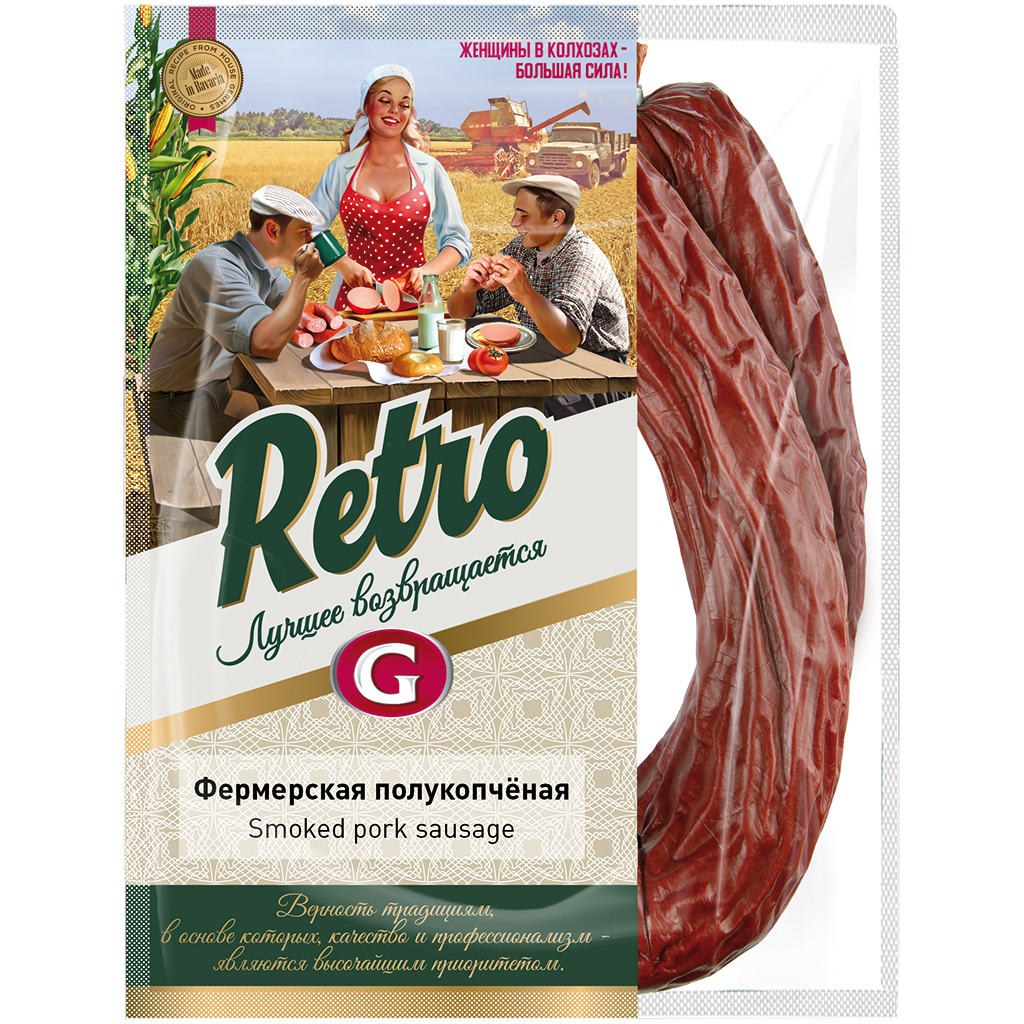 Gerookte Krakauer "Fermerskaja polukoptschonaja"