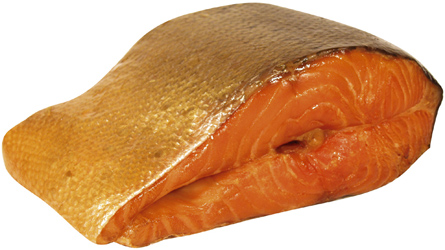 Lachskarbonade (Salmo salar) koudgerookt.