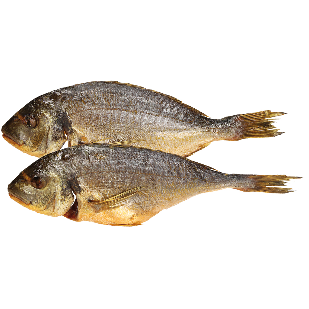 Koudgerookte dorade royal (Sparus aurata), schoongemaakt