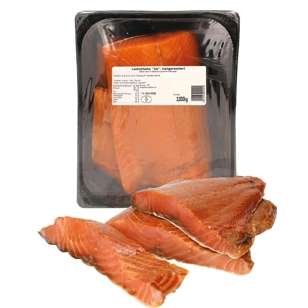 Zalmstuk (Salmo Salar), koudgerookt