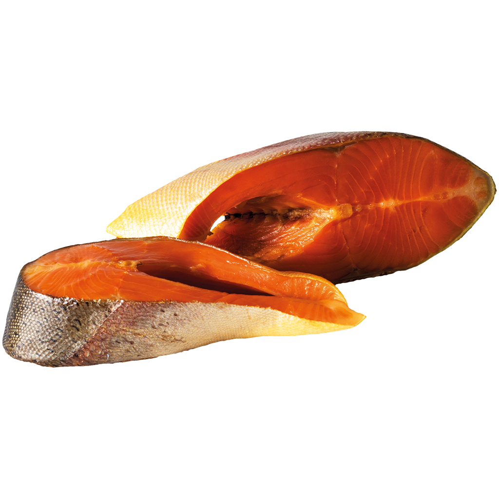 Zalmforelkarbonade (Oncorhynchus mykiss) koudgerookt