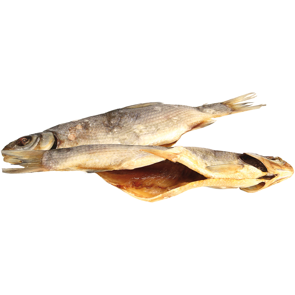 Рыбец (Vimba vimba) с головой, вяленый и соленый, потрошеный