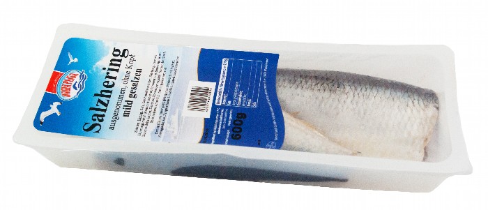 Zeeharing uitgenomen, zonder hoofd, mild gezouten