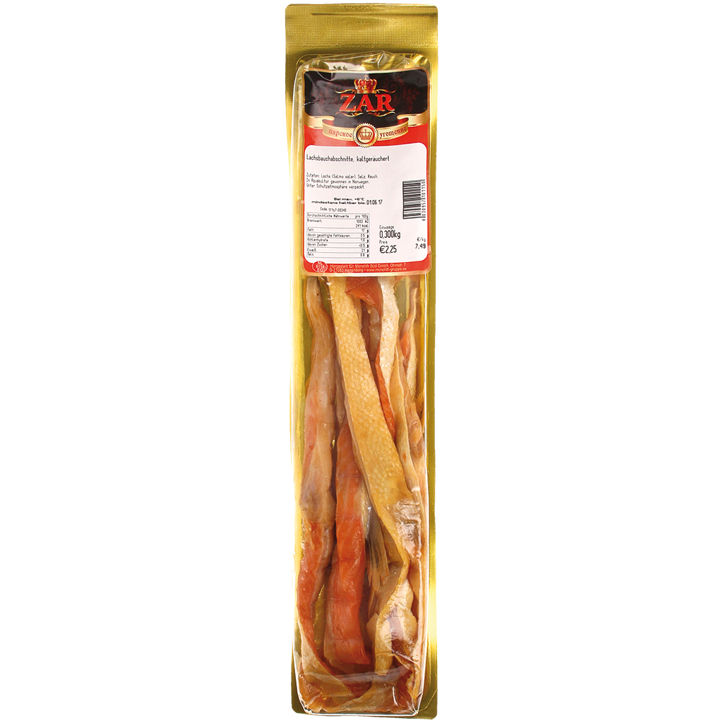 Брюшки лосося холодного копчения