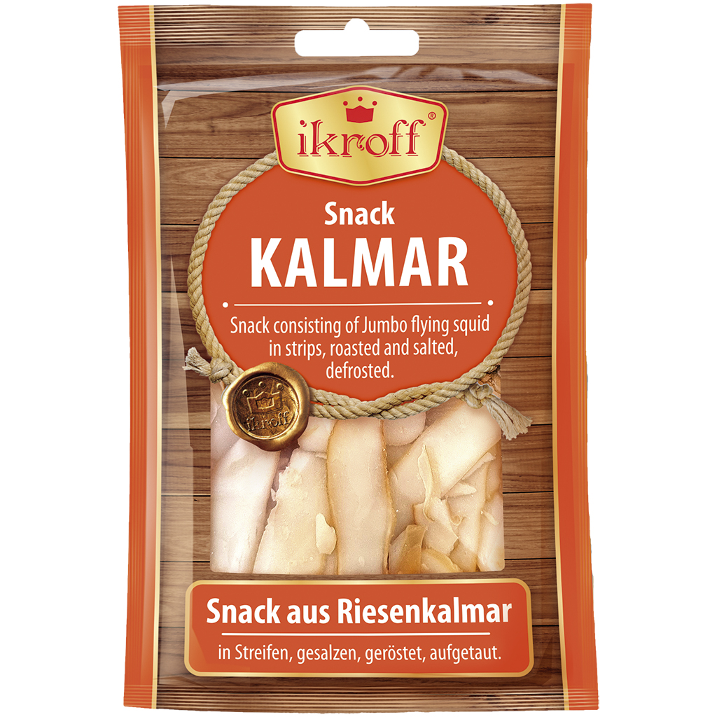 Закуска из кальмара соломкой, соленая, поджаренная, разморож