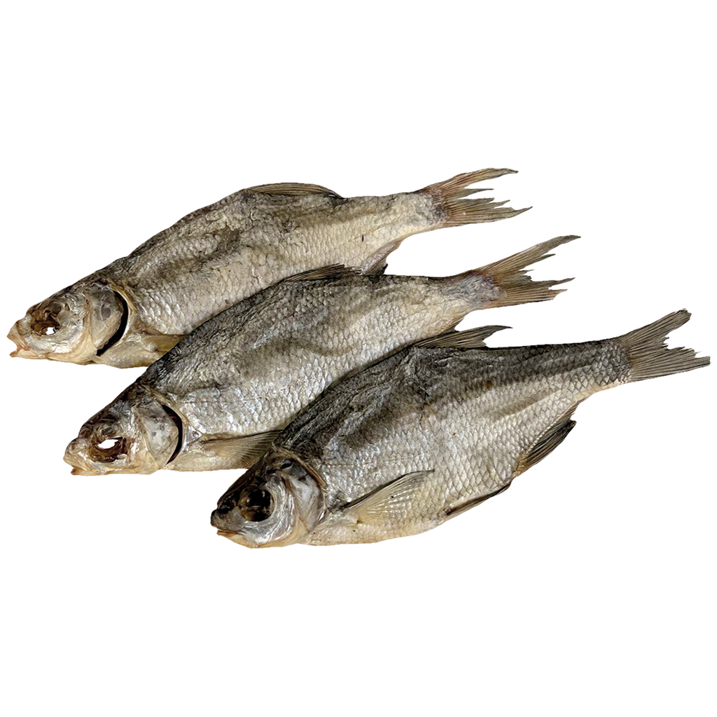 Güster (Blicca bjoerkna) ongeschoond, gezouten en gedroogd